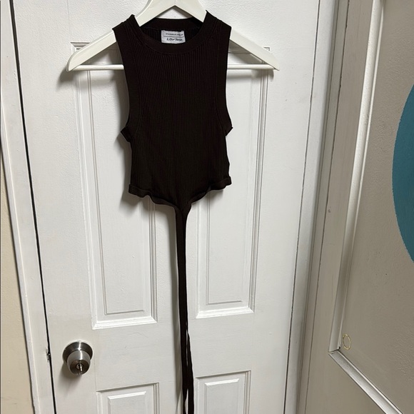 & Other Stories Tops - & Other Stories Ribbed Brown Top